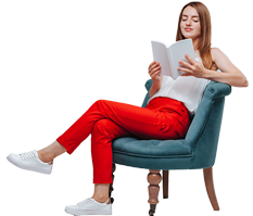 本を読む女性