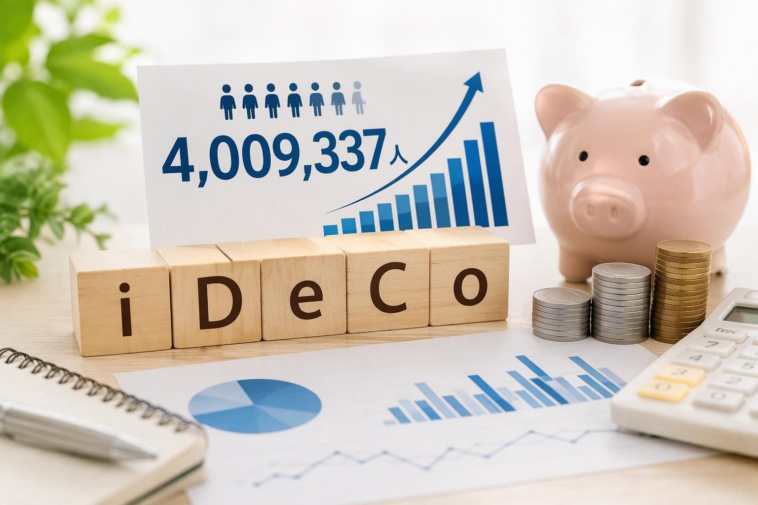 iDeCo加入者数が400万人突破、新規加入は前年比137%(2026年6月データ)
